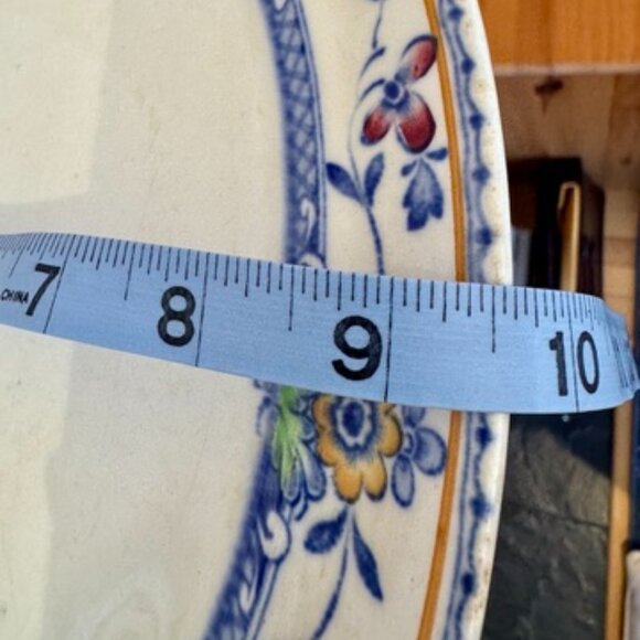 Antique 1920s Whieldon Ware F Winkle & Co Zeeland Pattern Oval Serving Plate - Picture 11 of 11